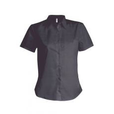 KARIBAN Női blúz Kariban KA532 Ladies' Short-Sleeved Cotton/Elastane Shirt -S, Zinc