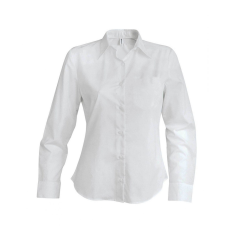 KARIBAN Női blúz Kariban KA534 Ladies' Long-Sleeved Oxford Shirt -4XL, White
