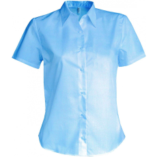KARIBAN Női blúz Kariban KA540 Ladies' Short-Sleeved non-Iron Shirt -L, Bright Sky