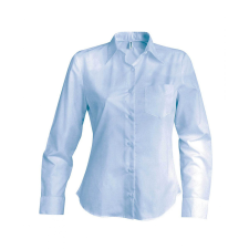 KARIBAN Női blúz Kariban KA542 Ladies&#039; Long-Sleeved Cotton poplin Shirt -2XL, Bright Sky blúz