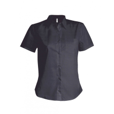 KARIBAN Női blúz Kariban KA544 Ladies&#039; Short-Sleeved Cotton poplin Shirt -L, Zinc blúz