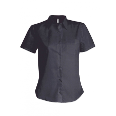KARIBAN Női blúz Kariban KA544 Ladies' Short-Sleeved Cotton poplin Shirt -S, Zinc