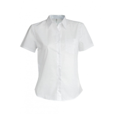 KARIBAN Női blúz Kariban KA544 Ladies&#039; Short-Sleeved Cotton poplin Shirt -XL, White blúz