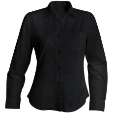KARIBAN Női blúz Kariban KA549 Jessica > Ladies' Long-Sleeved Shirt -L, Black