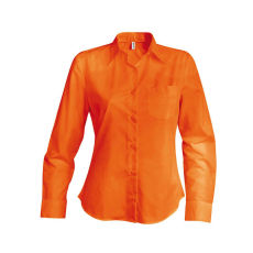 KARIBAN Női blúz Kariban KA549 Jessica > Ladies' Long-Sleeved Shirt -L, Orange