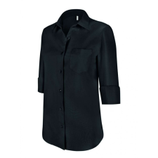 KARIBAN Női blúz Kariban KA558 Ladies&#039; 3/4 Sleeved Shirt -XL, Black blúz
