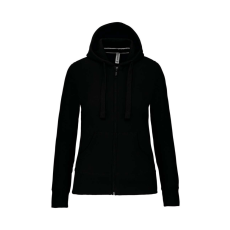 KARIBAN Női cipzáros kapucnis pulóver, Kariban KA464, Black-S