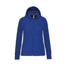 KARIBAN Női cipzáros kapucnis pulóver, Kariban KA464, Light Royal Blue-XS