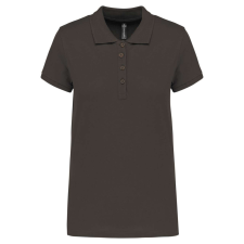 KARIBAN Női galléros piké póló, rövid ujjú, Kariban KA255, Dark Grey-L női póló