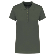 KARIBAN Női galléros piké póló, rövid ujjú, Kariban KA255, Dark Khaki-M női póló