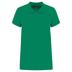 KARIBAN Női galléros piké póló, rövid ujjú, Kariban KA255, Kelly Green-S