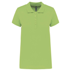KARIBAN Női galléros piké póló, rövid ujjú, Kariban KA255, Lime-XL