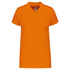 KARIBAN Női galléros piké póló, rövid ujjú, Kariban KA255, Orange-3XL
