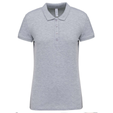 KARIBAN Női galléros piké póló, rövid ujjú, Kariban KA255, Oxford Grey-XS női póló