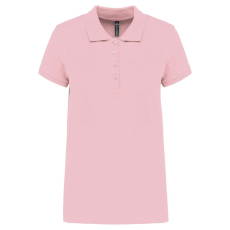 KARIBAN Női galléros piké póló, rövid ujjú, Kariban KA255, Pale Pink-2XL