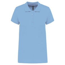 KARIBAN Női galléros piké póló, rövid ujjú, Kariban KA255, Sky Blue-XL