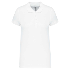 KARIBAN Női galléros piké póló, rövid ujjú, Kariban KA255, White-M női póló