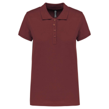 KARIBAN Női galléros piké póló, rövid ujjú, Kariban KA255, Wine-2XL női póló