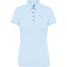 KARIBAN Női galléros rövid ujjú jersey póló, Kariban KA263, Sky Blue-L női póló