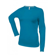KARIBAN Női h.ujjú póló, Tropical Blue-XL