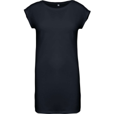 KARIBAN Női hosszú pólóruha, rövid ujjú, Kariban KA388, Navy-L/XL női póló