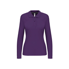 KARIBAN Női hosszú ujjú galléros piké póló, Kariban KA244, Purple-XL női póló
