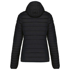 KARIBAN Női kapucnis bélelt meleg és ultrakönnyű kabát , Kariban KA6111, Black-M