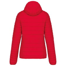 KARIBAN Női kapucnis bélelt meleg és ultrakönnyű kabát , Kariban KA6111, Red-M női dzseki, kabát