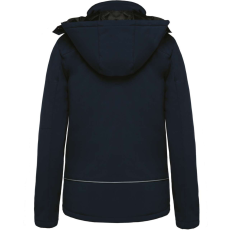 KARIBAN Női kapucnis, bélelt softshell kabát, Kariban KA651, Navy-2XL