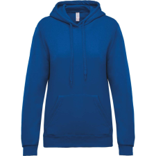 KARIBAN Női kapucnis pulóver, Kariban KA473, Light Royal Blue-XL női pulóver, kardigán