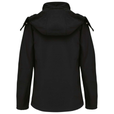KARIBAN Női kapucnis softshell dzseki, Kariban KA414, Black-2XL