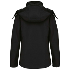 KARIBAN Női kapucnis softshell dzseki, Kariban KA414, Black-S női dzseki, kabát
