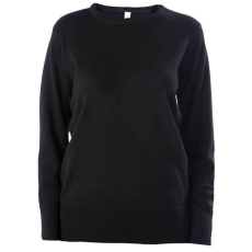 KARIBAN Női környakas testhezálló pulóver, Kariban KA968, Black-2XL