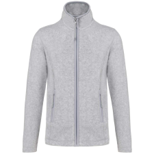 KARIBAN Női MAUREEN cipzáras polár pulóver, Kariban KA907, Ash Heather-M női pulóver, kardigán