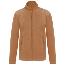 KARIBAN Női MAUREEN cipzáras polár pulóver, Kariban KA907, Camel Heather-2XL női pulóver, kardigán