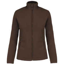 KARIBAN Női MAUREEN cipzáras polár pulóver, Kariban KA907, Chocolate-2XL női pulóver, kardigán