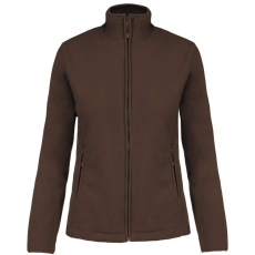 KARIBAN Női MAUREEN cipzáras polár pulóver, Kariban KA907, Chocolate-3XL