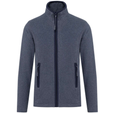 KARIBAN Női MAUREEN cipzáras polár pulóver, Kariban KA907, French Navy Heather-XS