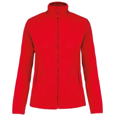 KARIBAN Női MAUREEN cipzáras polár pulóver, Kariban KA907, Red-L női pulóver, kardigán