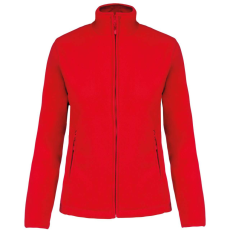 KARIBAN Női MAUREEN cipzáras polár pulóver, Kariban KA907, Red-XS