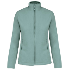 KARIBAN Női MAUREEN cipzáras polár pulóver, Kariban KA907, Sage-4XL