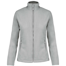 KARIBAN Női MAUREEN cipzáras polár pulóver, Kariban KA907, Snow Grey-4XL