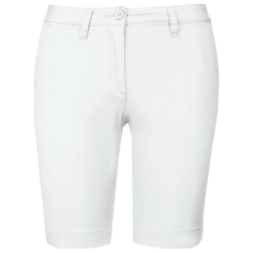 KARIBAN Női mosott hatású bermuda, Kariban KA751, White-44