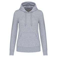 KARIBAN Női organikus kapucnis pulóver KA4028, Oxford Grey-XS