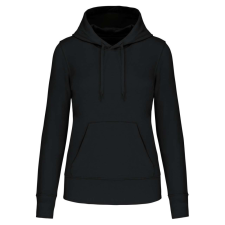 KARIBAN Női organikus kapucnis pulóver, Kariban KA4028, Black-XL női pulóver, kardigán