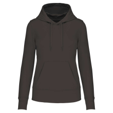 KARIBAN Női organikus kapucnis pulóver, Kariban KA4028, Dark Grey-2XL