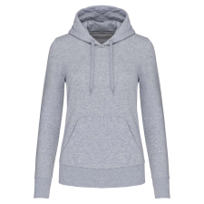 KARIBAN Női organikus kapucnis pulóver, Kariban KA4028, Oxford Grey-L női pulóver, kardigán