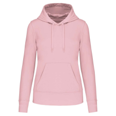 KARIBAN Női organikus kapucnis pulóver, Kariban KA4028, Pale Pink-L