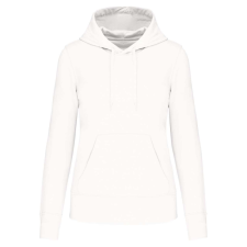 KARIBAN Női organikus kapucnis pulóver, Kariban KA4028, White-XL női pulóver, kardigán