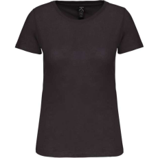 KARIBAN Női organikus kereknyakú rövid ujjú póló, Kariban KA3026IC, Dark Grey-2XL